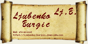 Ljubenko Burgić vizit kartica